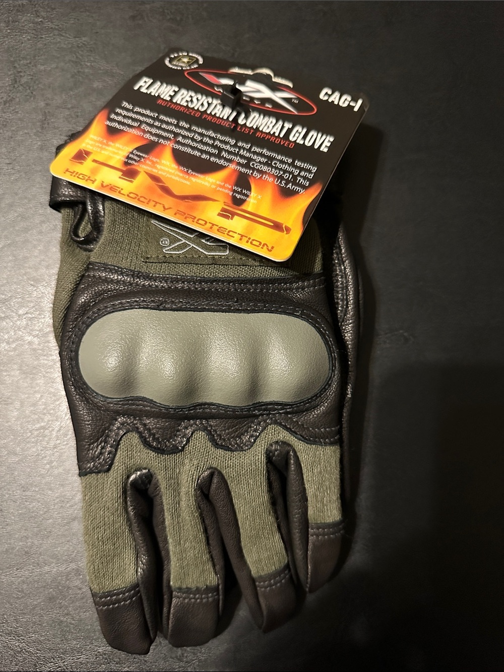 CAG-1 Flame-Resistant Combat Glove - Olive/Black